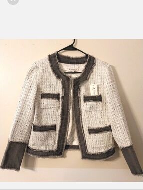 Nanette Lepore Tweed Distressed Jacket, NWT, Size‎ S